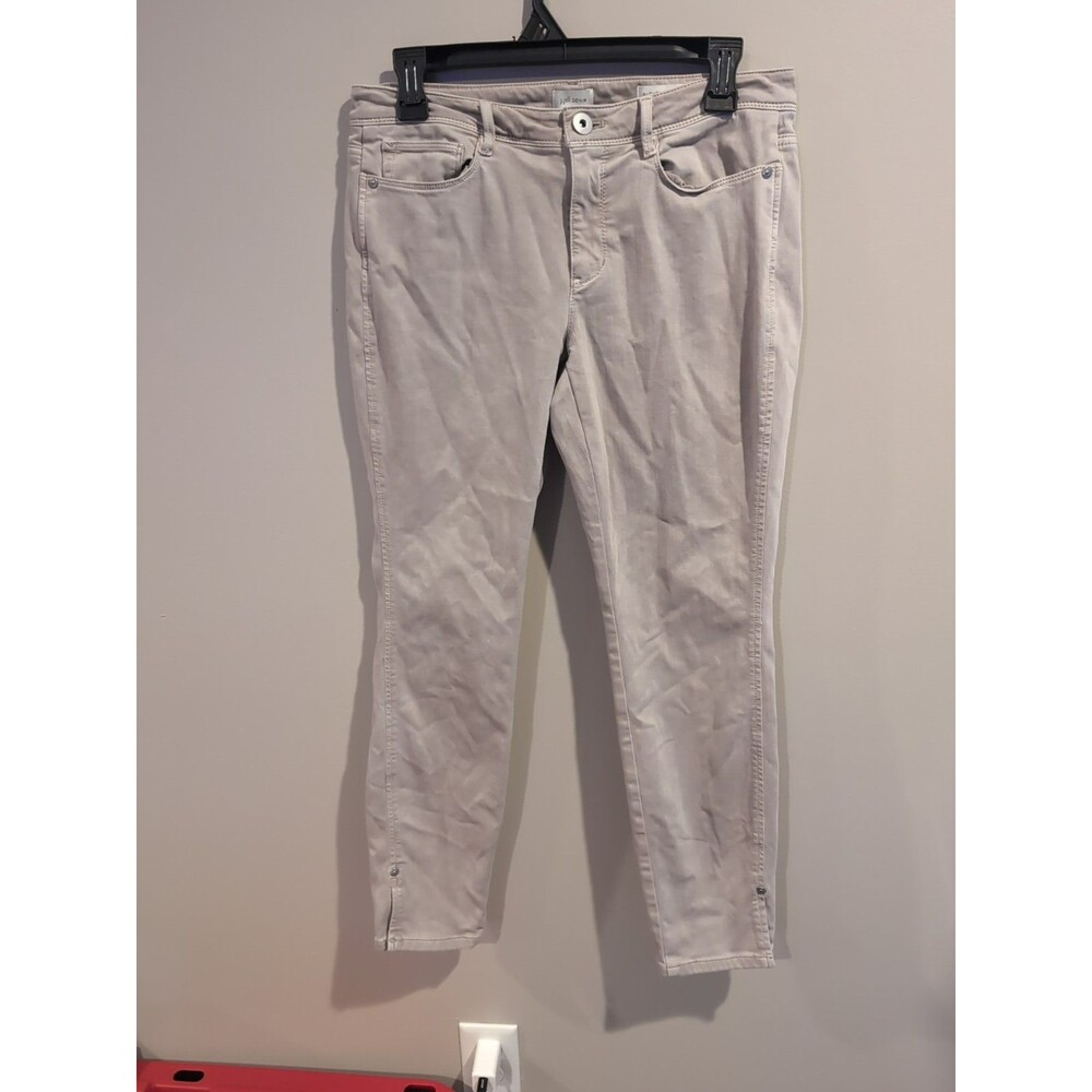 J. Jill Pants Womens 6 Tan Beige Authentic Fit Slim Ankle Denim Jeans Stretch